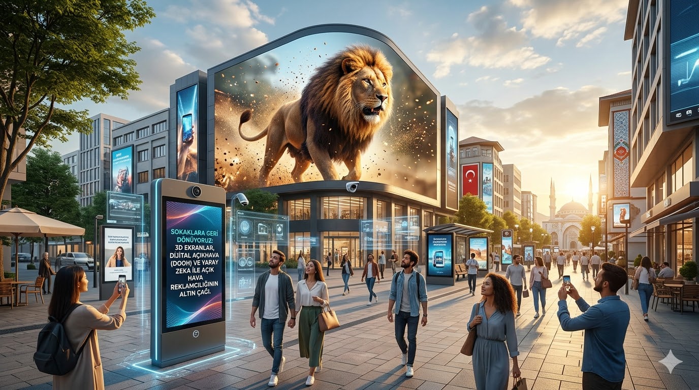 Sokaklara Geri Dönüyoruz: 3D Ekranlar, Dijital Açıkhava (DOOH) ve Yapay Zeka ile Açık Hava Reklamcılığının Altın Çağı