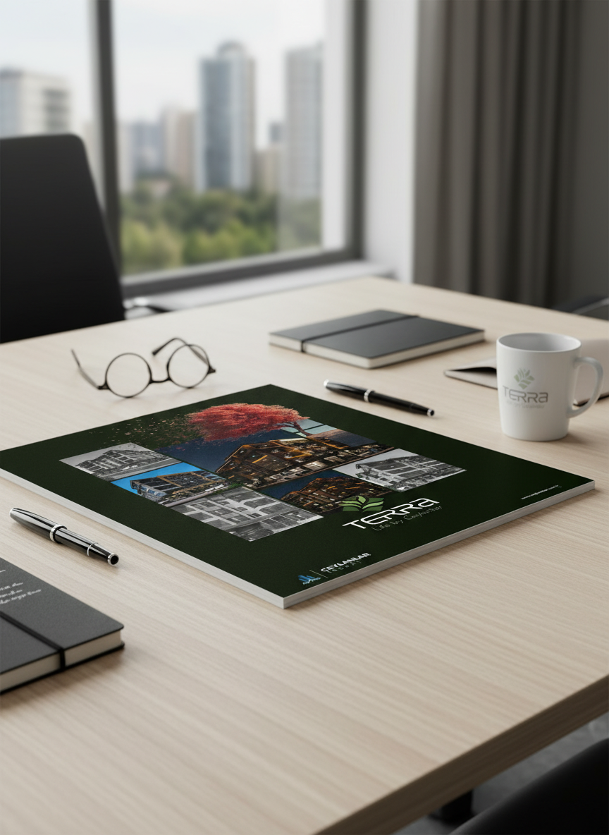 Ceylanlar İnşaat Terra Life: Lüks Yaşamı Yansıtan Kurumsal Kimlik ve Katalog Tasarımı