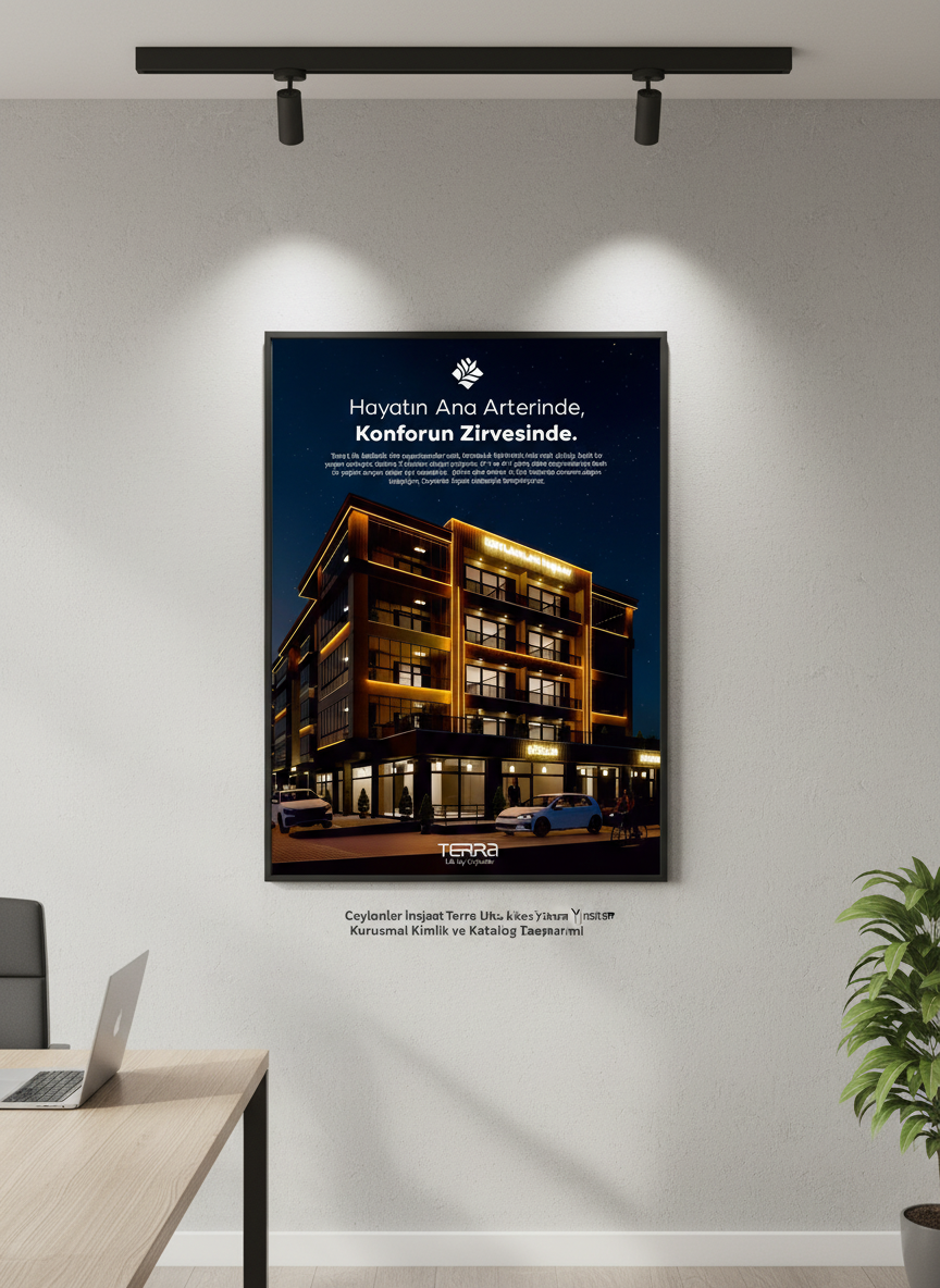 Ceylanlar İnşaat Terra Life: Lüks Yaşamı Yansıtan Kurumsal Kimlik ve Katalog Tasarımı